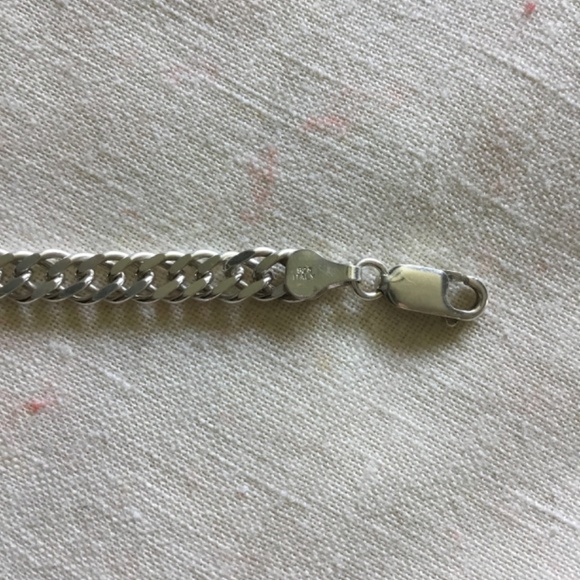 Italian Silver Chain Bracelet - Picture 2 of 6